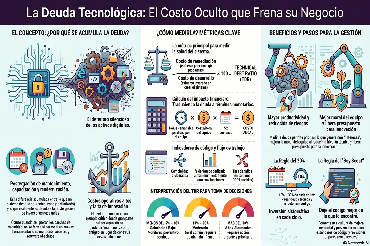 Deuda tecnológica: cómo reconocerla, medirla y gestionarla antes de que frene su negocio